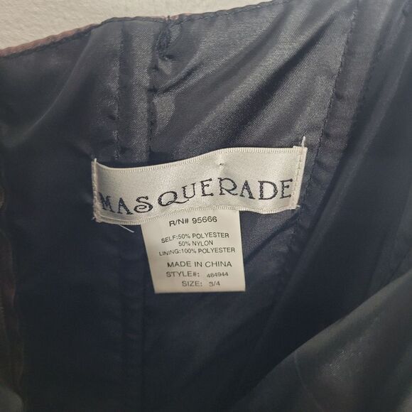 masquerade bronze black whimsigoth witchy dark fairy tule mini dress size 3/4 - Picture 6 of 6